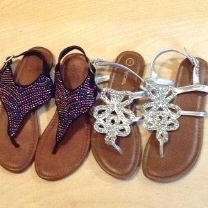 Like new, 2 pairs sandals
